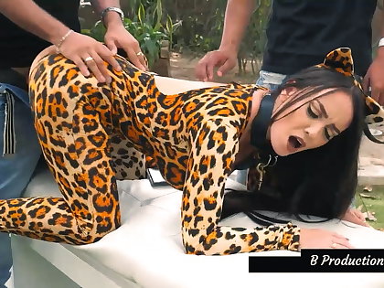 Milf Slave Tigress Fucked by The brush Young Masters